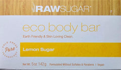 RawSugar Lemon Sugar Eco Body Bar lather for refreshing cleanse and hydrated skin