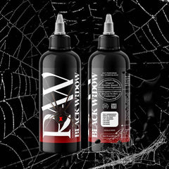 Raw studio use Black Widow ink in a large 8oz bottle supports high-volume work.