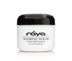Raya Bamboo Facial Scrub beads detail closeup showing micro-exfoliation.