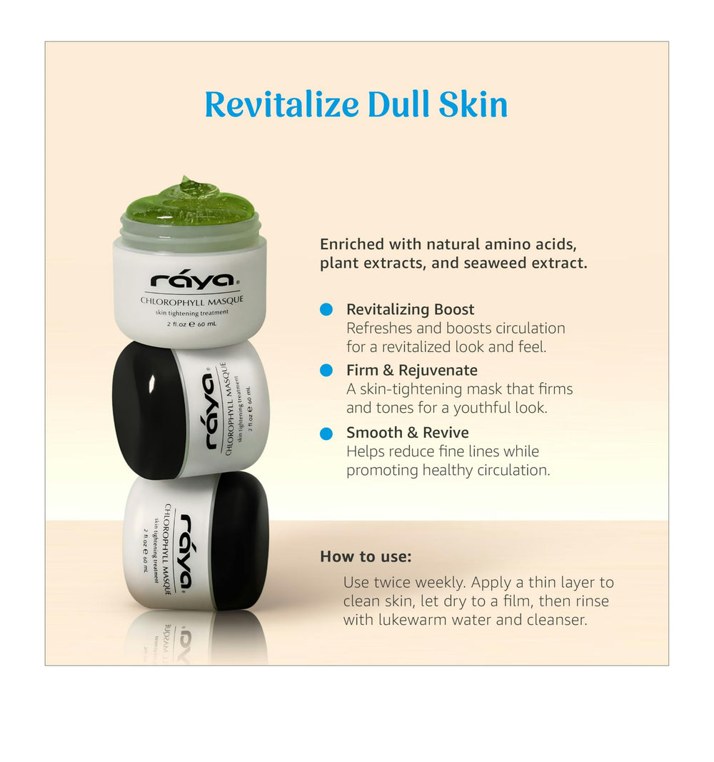Raya Chlorophyll Masque applied on the face delivers a cooling, refreshing feel.