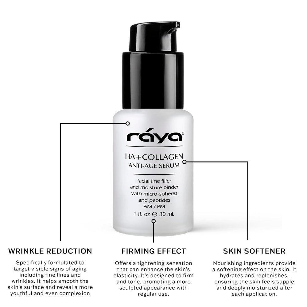 Raya HA + Collagen Serum closeup texture shows creamy clarity for nourishment