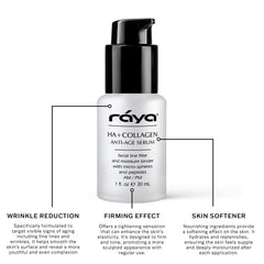 Raya HA + Collagen Serum closeup texture shows creamy clarity for nourishment