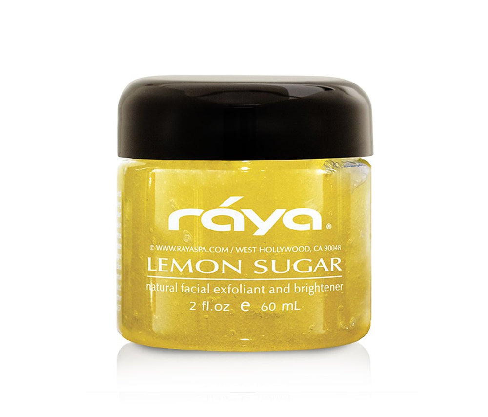 Raya Lemon Sugar Facial Scrub after-use glow suggests smoother skin texture.