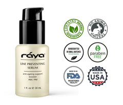 Raya Line Preventing Serum with Ginseng Extract highlights revitalizing ingredients