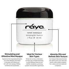 Raya Mint Masque kaolin clay texture highlighting pore cleansing action