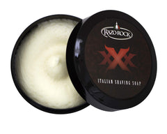 RazoRock XXX natural formula with shea butter and argan oil, ideal for sensitive skin
