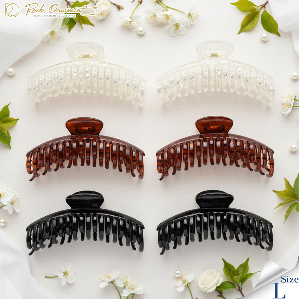 RC ROCHE large clip delivers durable, long-lasting hold throughout the day.