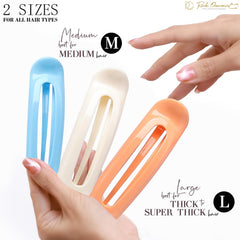 RC ROCHE ORNAMENT flat claw clip pastel sky holds hair in place for work