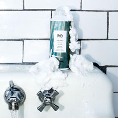 R+CO Aircraft Pomade Mousse demonstrating flexible hold and shine