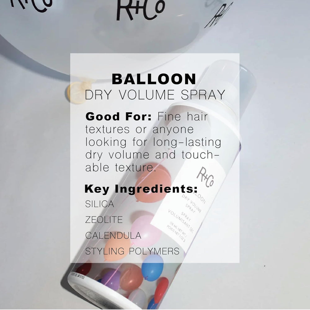 R+Co Balloon travel-size packaging fits on-the-go styling.