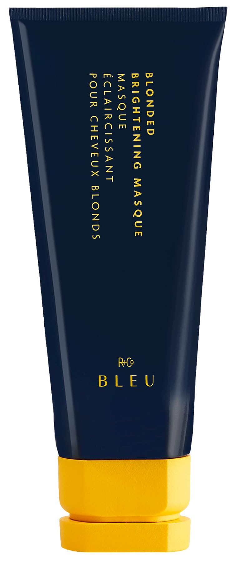 R+Co BLEU Blonded Brightening Masque jar delivering rich hydration for blondes