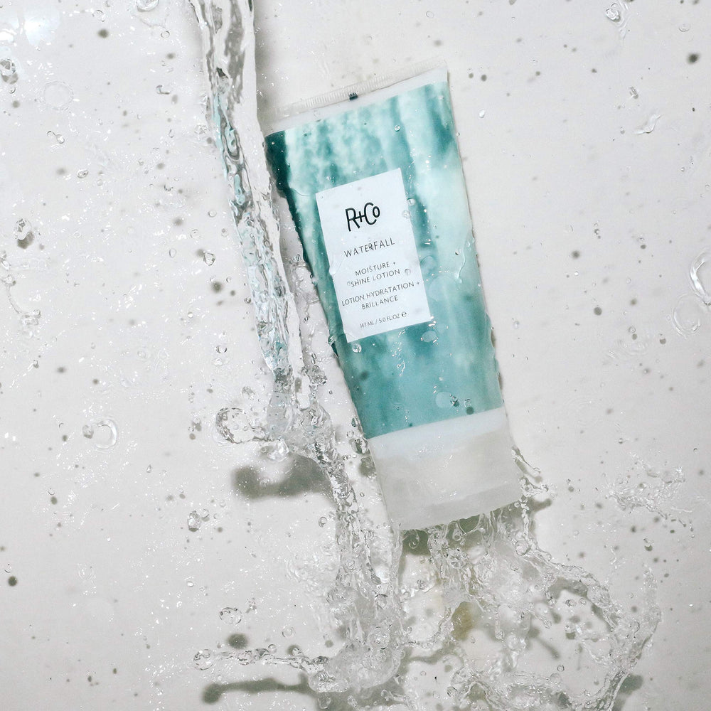 R+Co Waterfall flyaway taming when used on dry hair.