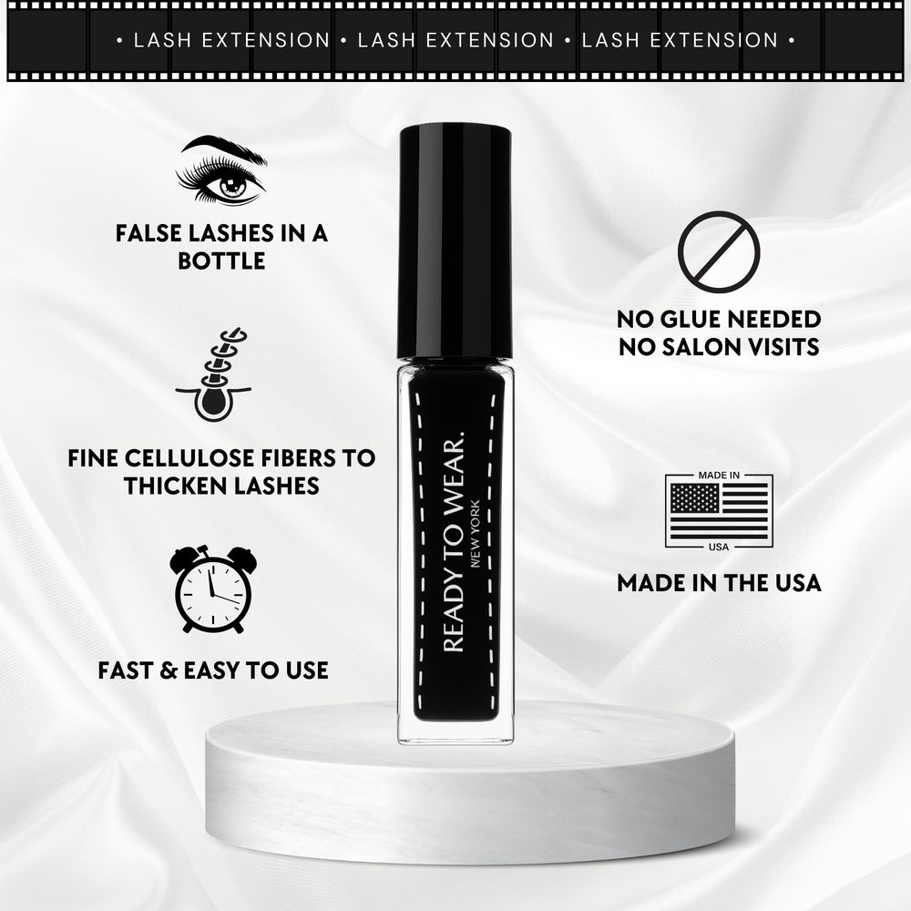 Ready To Wear Lash Extension application step with base mascara coat