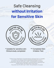 Real Barrier Ceramide Moisture Cleansing Foam packaging front view on shelf.