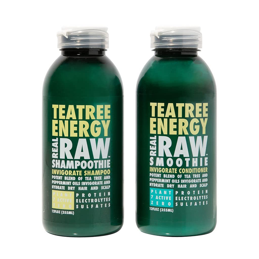 Real Raw Tea Tree Shampoo bottle front view with clean packaging for scalp refresh