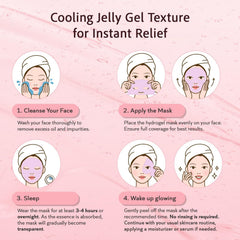 Realori Hydrogel mask in use for deep hydration and firming.
