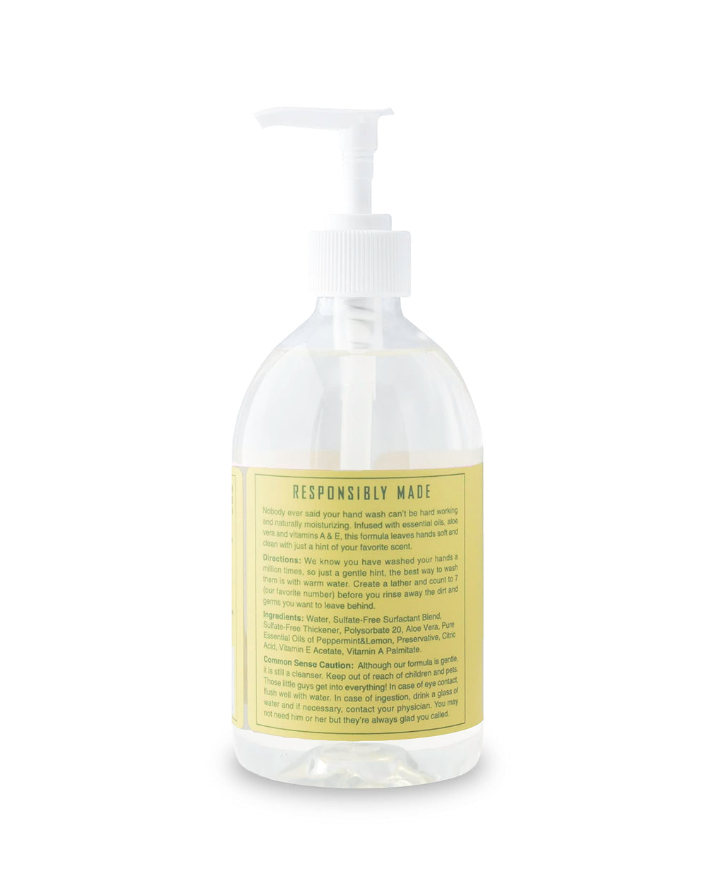 Rebel Green soap lather forming for cleansing hands.