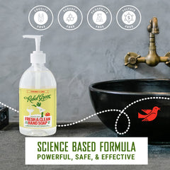 Rebel Green peppermint and lemon ingredients close-up.