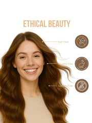 Premium packaging box emphasizes salon-grade nourishment for dry, damaged strands.