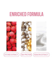 RECAMIER Liss Control Serum close-up highlights radiant shine and smooth strands.