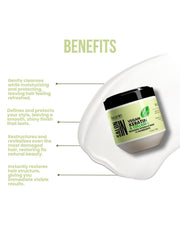 RECAMIER mask applied to damp hair for smooth detangling