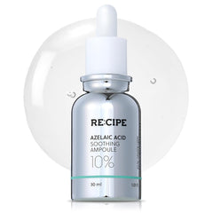 RE:CIPE Azelaic Acid 10% soothing ampoule bottle pour supports quick soothing hydration