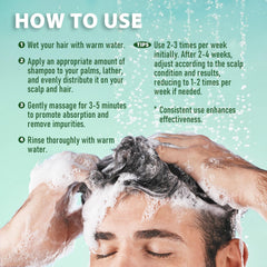 Recuren Plus bathroom packaging on counter highlighting sulfate-free formula