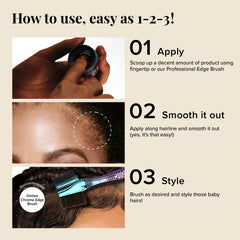 Biotin-infused Red by Kiss Edge Fixer nourishes edge texture.