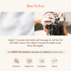 Menthol cooling action of Red by Kiss Growth MD Scalp Shampoo