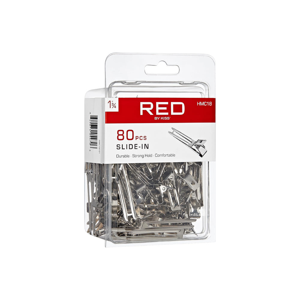 Red by Kiss pack of two value hair clips for salons.