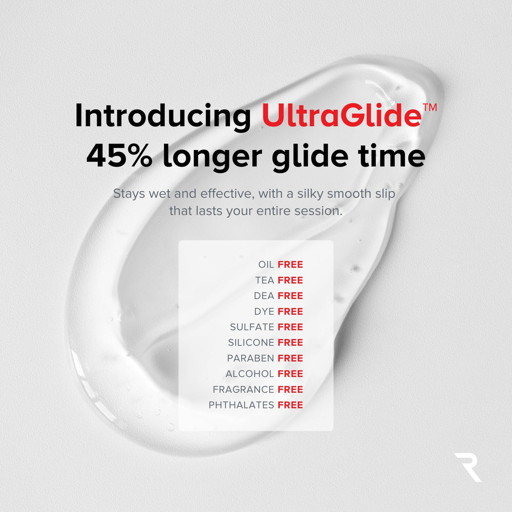 Red Medical Supplies silky gel texture during application for device sessions