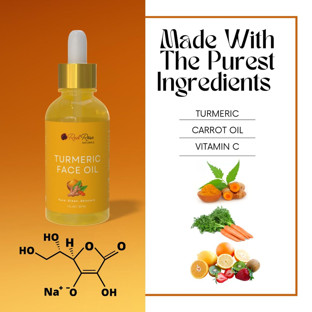 Red Rose Naturals Turmeric Face Oil suitable for all skin types