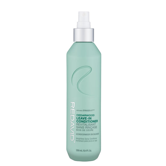 Redavid Cedarwood Leave-In Bottle offers lightweight detangling and shine for fine hair.