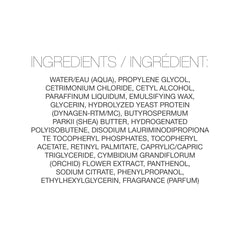 Redavid ingredients list: shea butter and cymbidium orchid oil for nourishment.