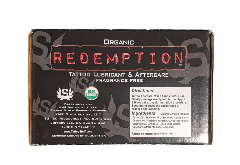Redemption 6oz stencil-safe formula preserves stencil lines while applying moisture