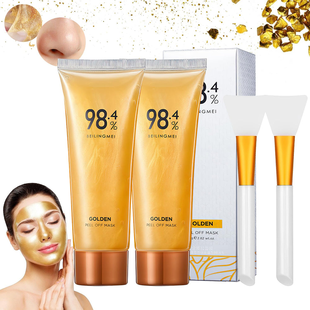 Rednow packaging of the gold foil mask for a premium at‑home spa vibe