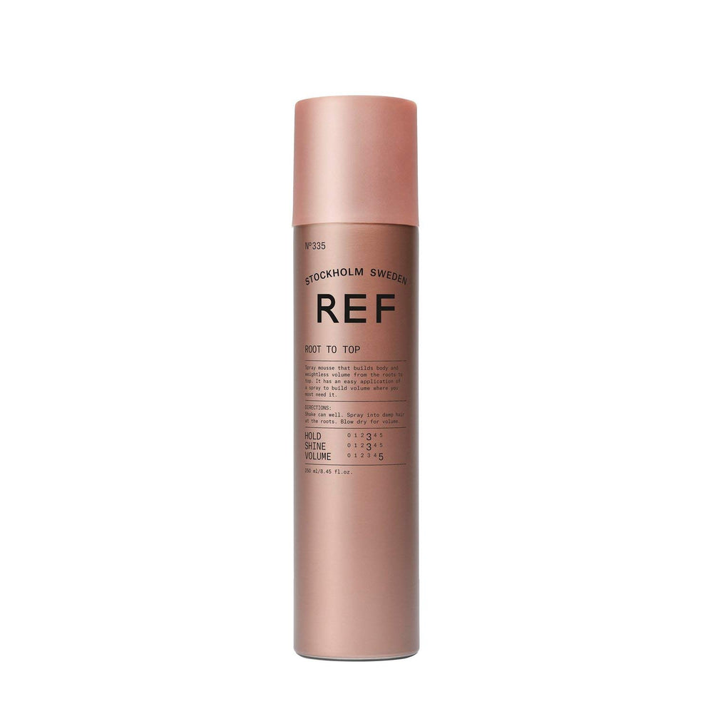 Reference of Sweden Root to Top spray mousse adds root lift for natural volume and long-lasting grip