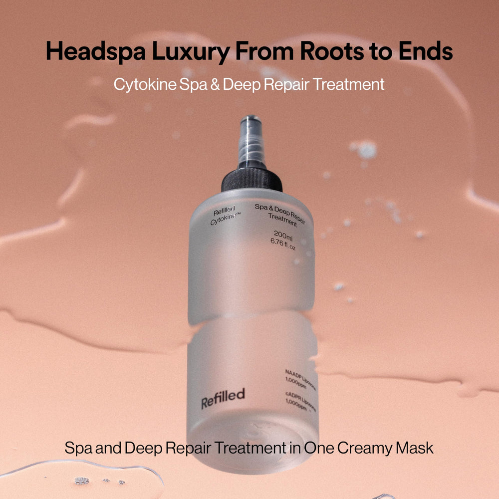 Refilled Cytokine Spa application demonstrating effortless detangling after use