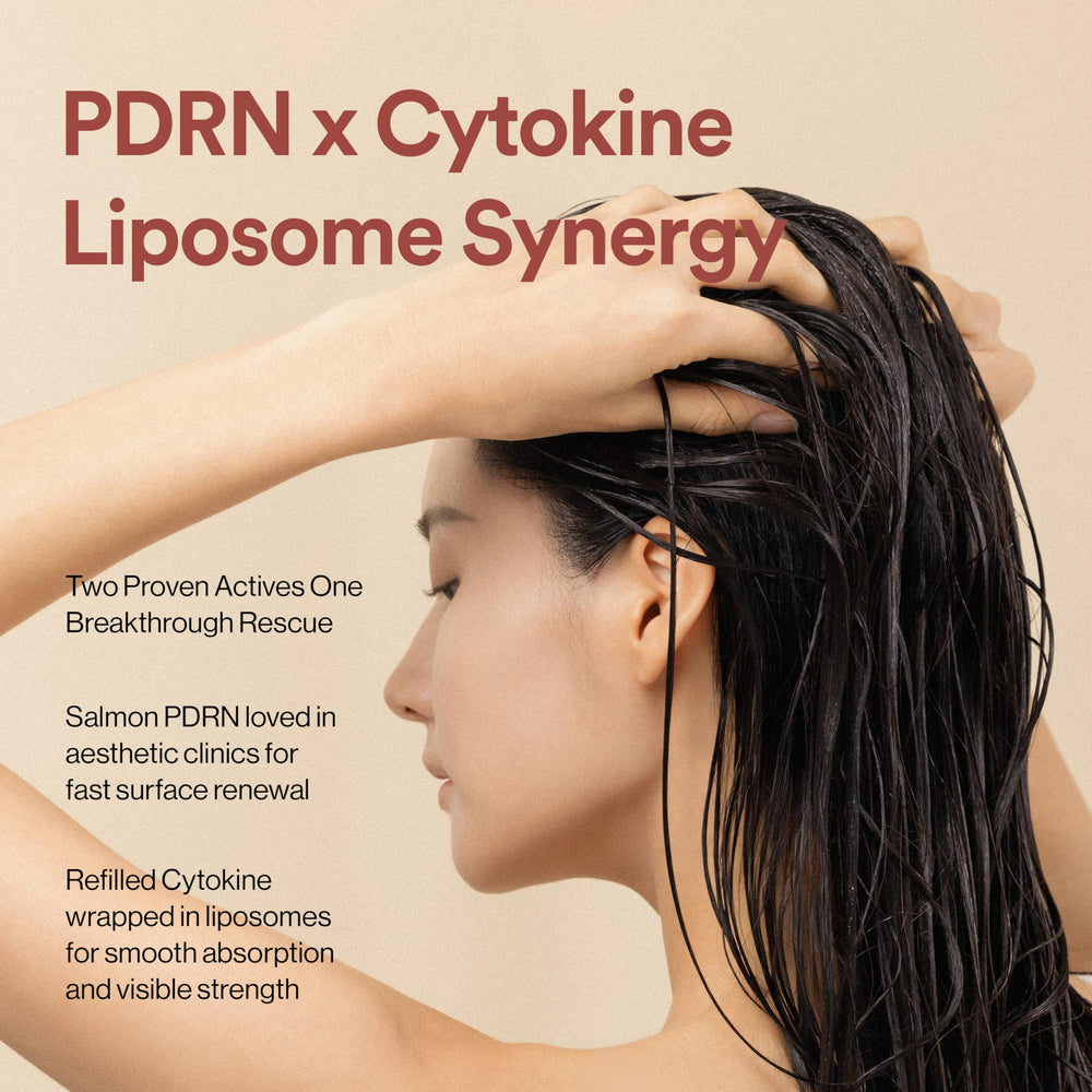 Refilled Cytokine Spa deep repair on hair with a glossy finish