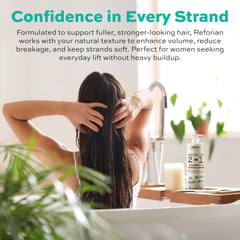 Reforian unisex daily-use hair care implies versatile routine for all genders.