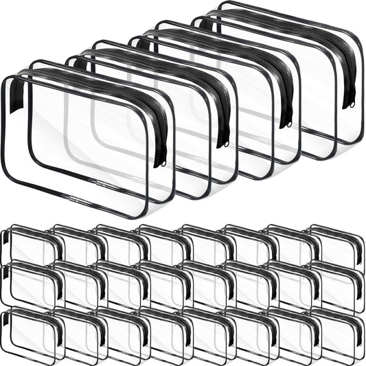 Reginary clear makeup bags with zipper for easy visibility while traveling.