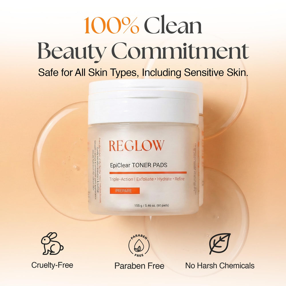 ReGlow EpiClear pad demonstrates cruelty-free formula for safe daily use.