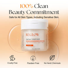 ReGlow EpiClear pad demonstrates cruelty-free formula for safe daily use.
