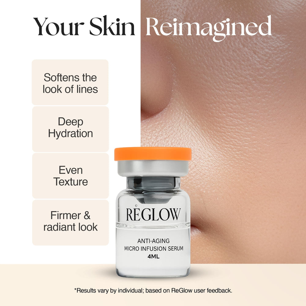 ReGlow plant extracts with stem cells and exosomes for a refreshed complexion.