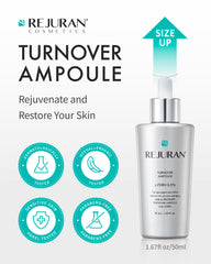REJURAN Turnover Ampoule packaging closeup showcases premium, cruelty-free skincare