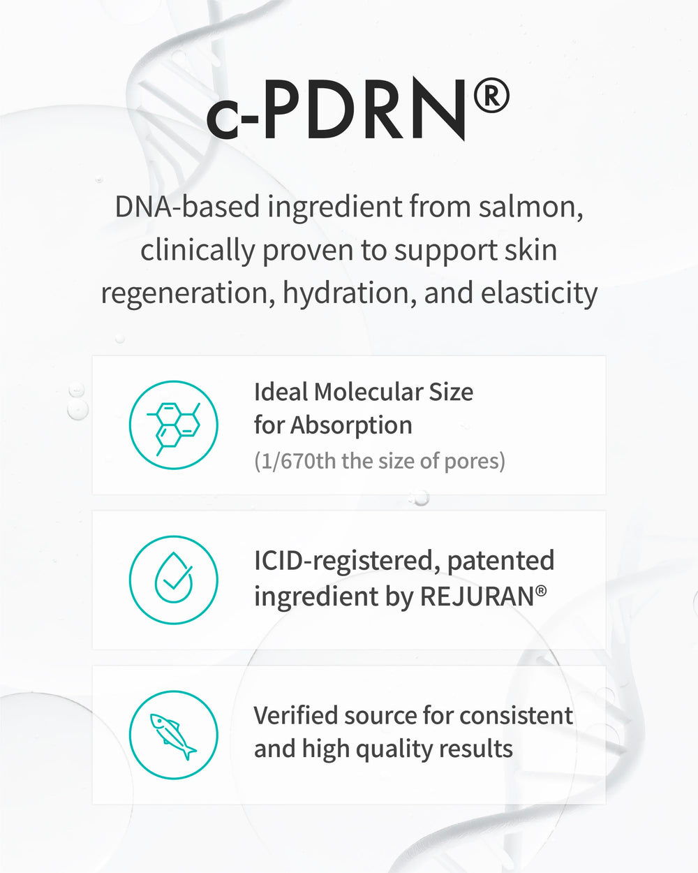 REJURAN Turnover Ampoule radiance and even skin tone on closeup