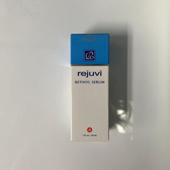 Rejuvi Retinyl Serum pump dispenser ready for easy nightly application.