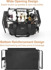 Relavel adjustable dividers main compartment keeps items separated and secure.