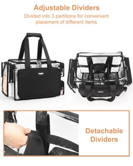 Relavel clear makeup bag made of durable PVC for long-lasting use.