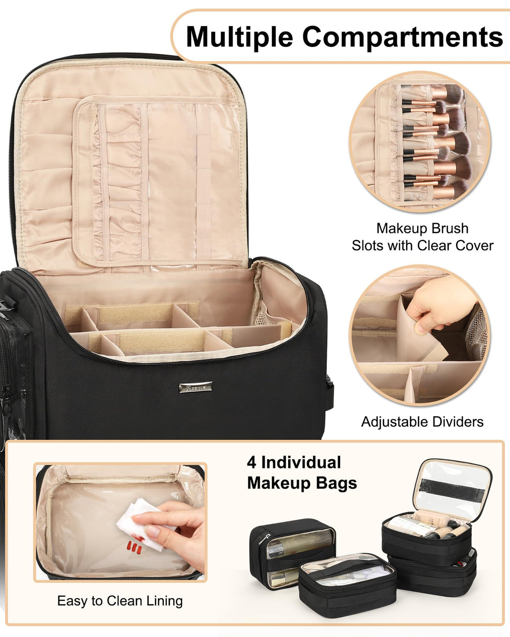 Relavel dual-layer compartment showing six customizable sections for kit organization